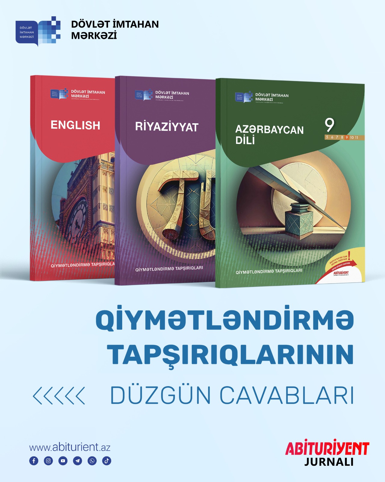 Qiymətləndirmə tapşırıqlarının düzgün cavabları www.abiturient.az saytına inteqrasiya edilib
